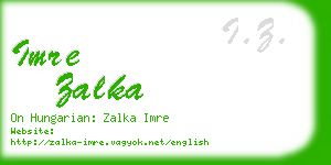 imre zalka business card